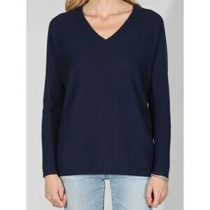 Metric Knits Everyday V‑Neck Sweater in Navy